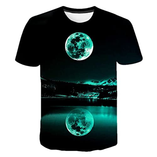 T-shirt galaxie 3D anti decoloration confort ample taille XXL motif Xk-1