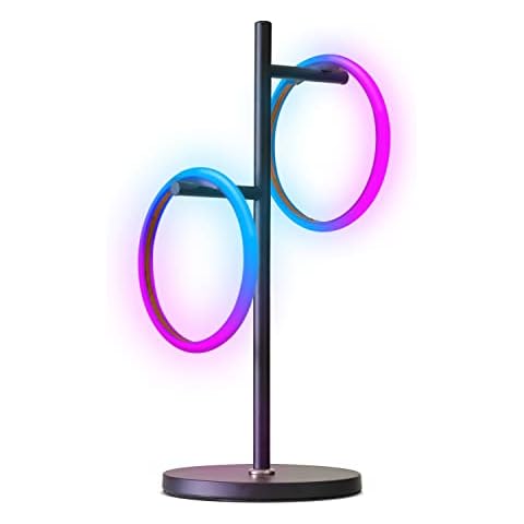 Brightech Saturn Color Changing Table Lamp - LED Lamp Perfect for Living Room Decor Cover