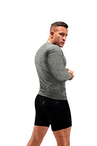 Sauna Shirt for Men Long Sleeve Sauna Suit Sweat Compression Top Weight Loss Body Shaper for Workout Sports