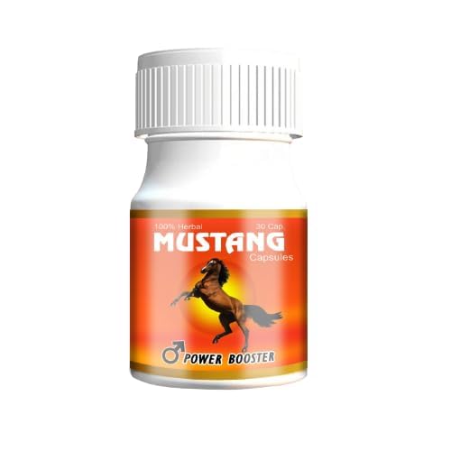 Mustang Power Booster Capsules Boost Men Muscle Growth and Energy Ayurvedic Capsules 30 F1 (Pack of 1)
