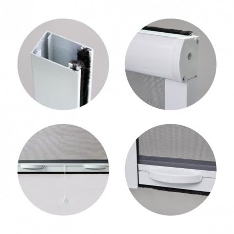 PACK ECO de 2 moustiquaires Enroulables ALU H145 cm x L100 cm Blanc