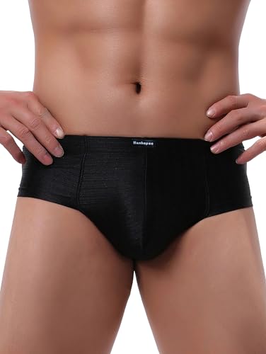 Men's Shining Cheeky Soft Stretch Boxer Briefs Sexy Mini Cheek Thong Underwear4