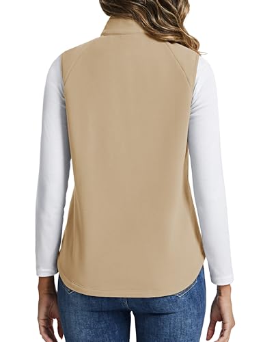 TACVASEN Women's Fleece Vest Outerwear Lightweight Sleeveless Zip up Jacket with Pockets Warm Polar Soft Fall Winter3