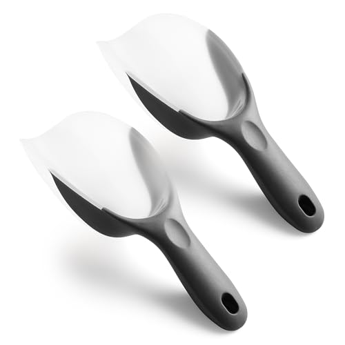 Image of Spring Chef Magnetic Ice Scoop for Freezer, BPA-Free Food Scooper, Gray 2pk