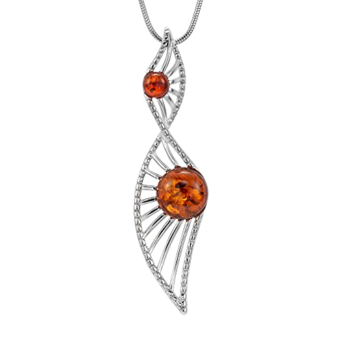 Collier ambre et argent 925 femme Copal pendentif ambre véritable