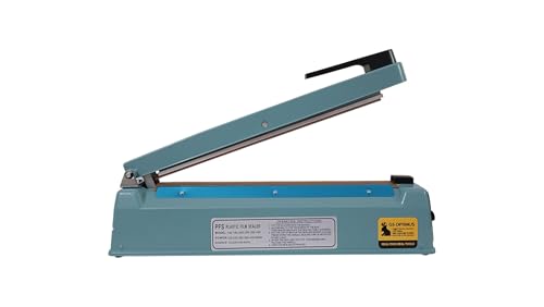 Image of 12 inch (300mm) Impulse Sealing Machine - Heavy Metal Frame, Round + Straight Heating Elements, 10X Longer Life| Heavy-Duty Packaging Sealing Machine for Commercial Use