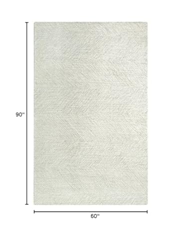 Tapete decorativo Rizzy Home Alora Decor Trace 5' x 7'6" gris miniatura 3