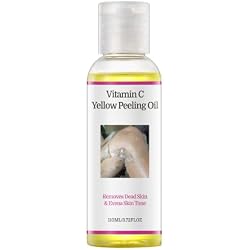 Vitamin C Yellow Peeling Oil Chemical Peel at Home Body Exfoliant 3.72 OZ | Strong Peeling Off Remove Rough Skin, Improving Pigmentation Even Skin Tone for All Skin Type