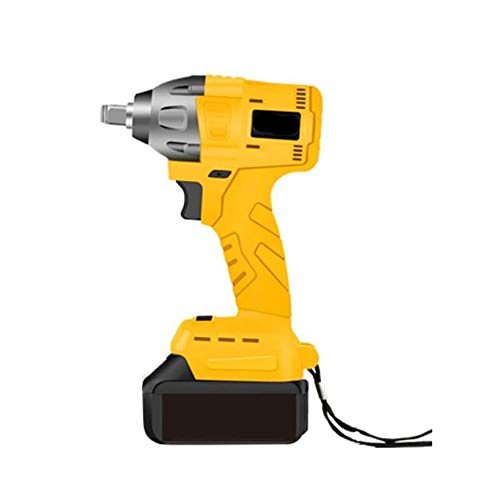 Llave eléctrica compacta inalámbrica con empuñadura texturizada, velocidad sin carga de 0-2800, frecuencia de impacto de 0-3200, herramienta de estante de coche de impacto, llave eléctrica m Cover