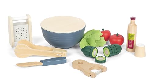 small foot Set Ensalada para Cortar Fresh, Madera, Juguete de Comida para Cocina Infantil, a Partir de 3 años 12612