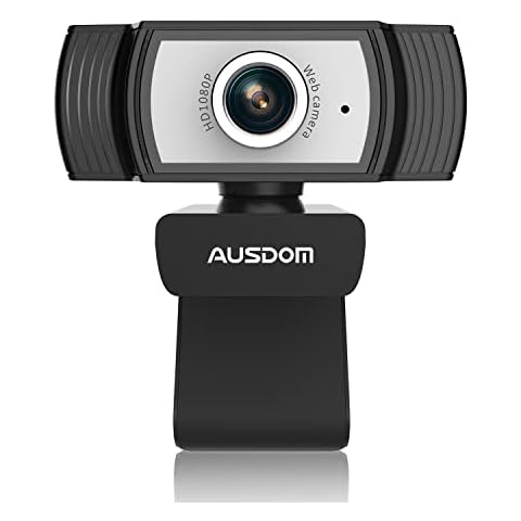 AUSDOM Webcam for PC with Microphone, AW33 USB Web Camera with HD 1080P for Computer Laptop Desktop, Wide Angle Video Streaming Web Cam for Mac Windows, Plug and Play for Teams Zoom Conference Cover