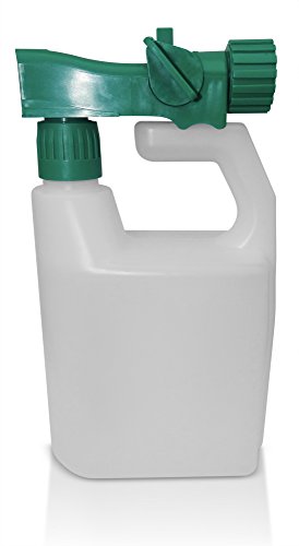 Refillable Multipurpose Hose Sprayer Bottle - Empty Ready-to-use Sprayer 3 oz per Gallon, Reusable, holds 32 ounces - Best for fertilizer, pesticides, herbicides, car wash and any other outdoor liquid