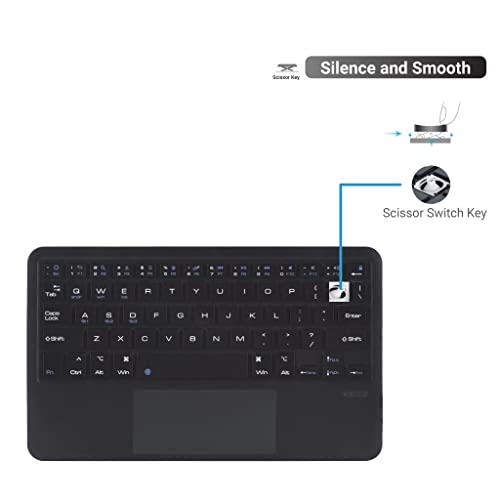 Image of Concept Kart B102 Wireless Keyboard with Touchpad, Ultra-Light Multi Device Connection Smart Trackpad Bluetooth 5.0 Keyboard for iOS, Android, Windows, Tablets, PC, Smartphone