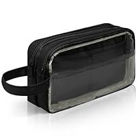 TIECHI Large Pencil Case for Girls Boys, Cute Pencil Case with Compartments, Big Capacity Pen Case for Students, Office, College, School Supplies (Black)