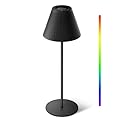 Honeywell Rechargeable Cordless Table Lamp, M1 Sunturalux Portable LED Desk Lamp 5200mAh Battery Operated 4Color 9RGB Dimmable Touch Control Night Light for Restaurant Living Bedroom Bedside Lamps