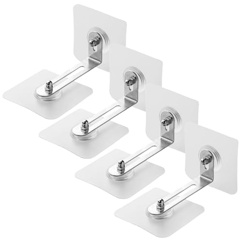 Soporte antibalanceo armario – Kit de 4 cierres de pared, fijaciones adhesivas de seguridad | Estabilización de muebles sobre baldosas, superficies de piedra, seguridad infantil, instalaciones