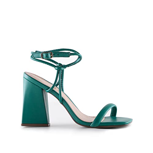 Sandália De Salto, Via Uno, Feminino, Verde Esperanca, 38