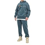 LP Fusion WarmFlex Pro Heavyweight Fleece Lined Tracksuit Set – Elegante sudadera con capucha y pantalones para hombres y mujeres, diseñado para la máxima comodidad, cálida y ropa urbana, azul