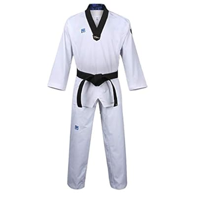 Mooto Korea Taekwondo BS4.5 Dobok White Neck WT Logo TKD Martial Arts MMA