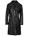 Decrum Womens Black Leather Trench Coat - Leather Jackets for Womens | [1514275] Btmn Coat, XL