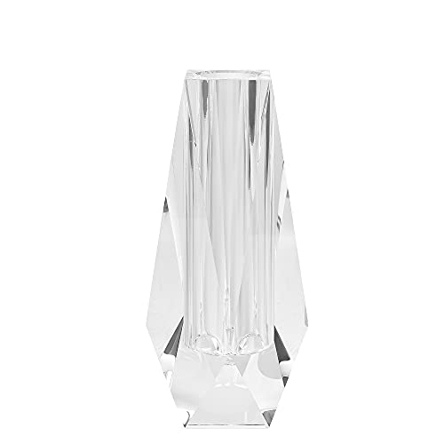 Kitcom Flower/Bud Crystal Vase Decorative Vases For Home, Wedding, Christmas, Outline Dimensions W2.8''Xh8.5'', Clear With Gift Box #TOP10