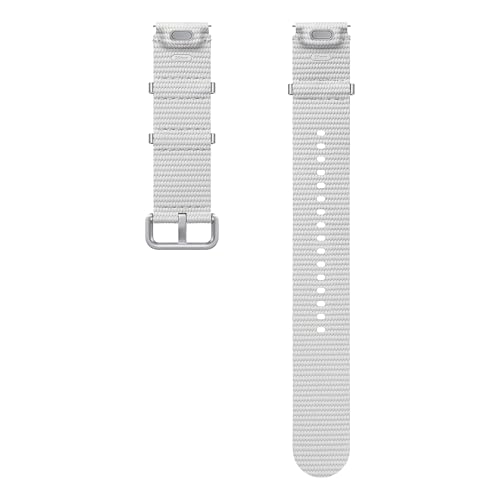 Image of SAMSUNG Galaxy Watch 7, 6, 5, 4 Series Athleisure Band, Nylon, Smartwatch Replacement Strap for Men and Women, One Click Attachment, Medium /Large, ET-SOL31LSEGUJ, Silver