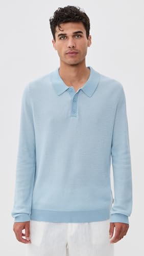 Men's Cotton Textured Knit Long Sleeve Polo2