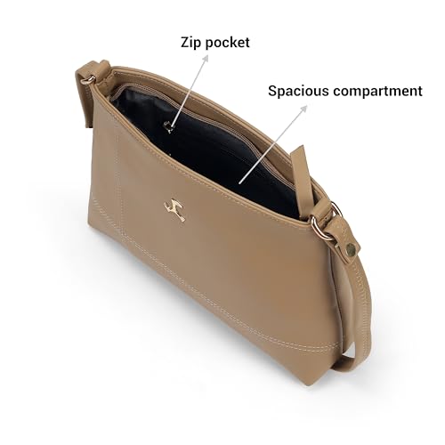 Image of Mochi Women Casual PU Soft Body Zipper closure Solid Sling Bag