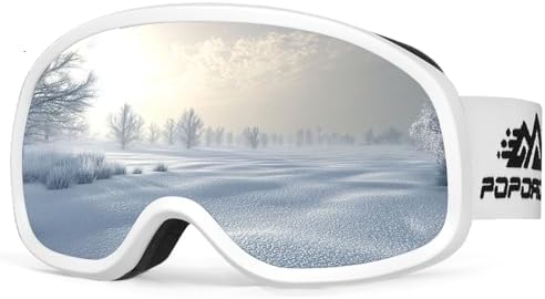 Ski&Snowboard Goggles with Magnetic and Frameless Interchangeable lens,Wide Vision/UV Protection,for Men Women Youth