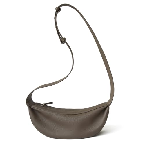 DONNAIN Genuine Leather Sling Bags Crossbody Women, Minimalist Style Casual Chest Bags with Wide...