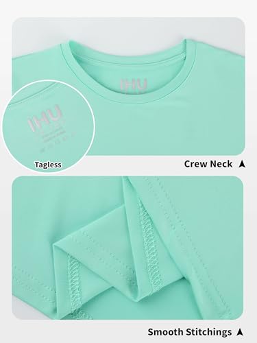 Image of Boys Neon Shirts Dry Fit Athletic T Shirts UPF 50+ Performance Cooling Shirt Short Sleeve Rash Guard Kids Top for Boys Girls
