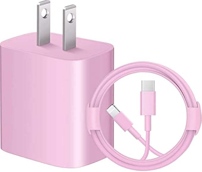 iPhone 14 13 12 11 Fast Charger [Apple MFi Certified] 20W PD Type C Power Wall Charger with 6FT Charging Cable Compatible iPhone 14/14 Max/14 Pro/13/13 Pro Max/12/12 Pro/12 Pro Max/11, iPad(Pink)