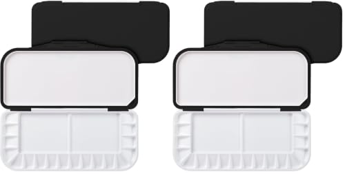 Image of Mr. Pen- Airtight Watercolor Palette with Lid, 18 Wells & 2 Mixing Areas (Pack of 2)
