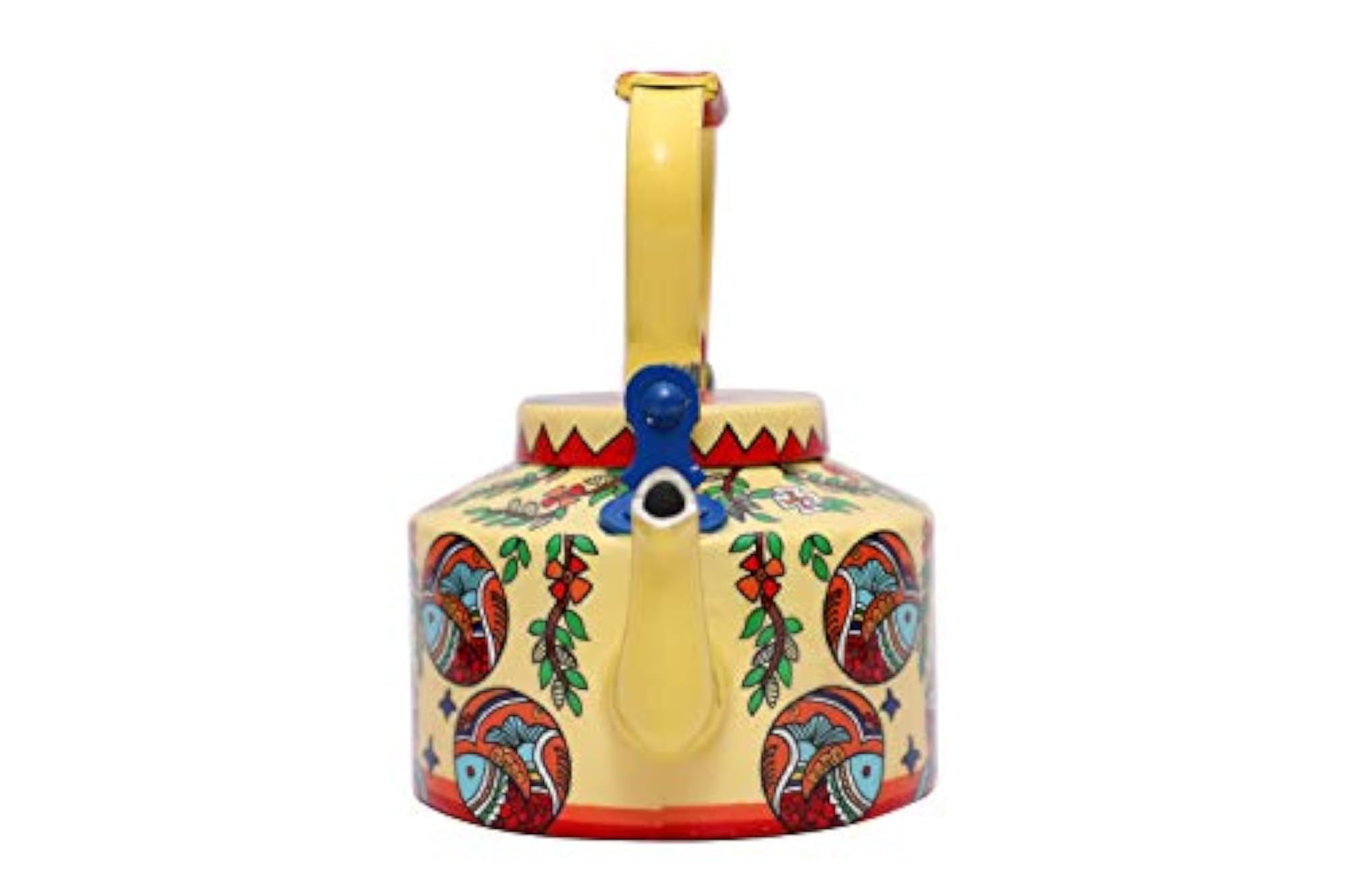 Hand Crafted Colourful Decorative Traditional Village Theme Kettle
