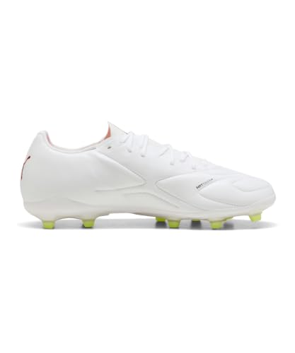 PUMA Unisex King 20 Match FG/AG Fußballschuh, weiß-leuchtendes Rot-Gelb Alert, Größe 42, Puma Weiß Leuchtend rot gelb Alarm, 42.5 EU – Ansicht 5