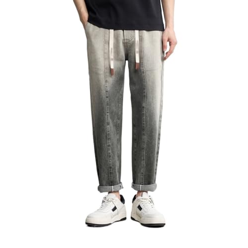 Gradient Washed Jeans with Straight Leg Casual Pants