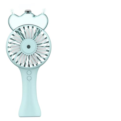 BAZEITFLOW Ventilador Portátil con Spray de Agua Recargable por USB Diseño Ligero y Multifuncional para Viaje y Uso Color Verde