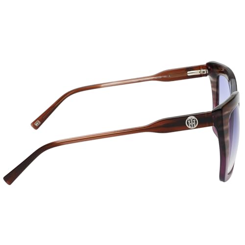 Image of Tommy Hilfiger |Multi-Coloured Full-Rim Frame Cat Eye Sunglasses|100% UV Protected (Uv 400) Blue Gradient Faded Lens|Women's | Medium | Th 2620 C6 Vilsibl 53 S, Multicolor