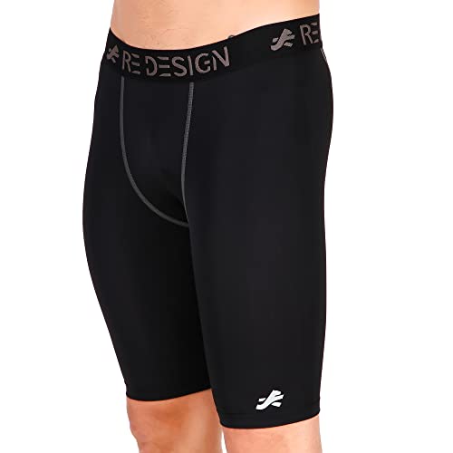 ReDesign Apparels Men’s Sports Shorts (Black, Small)