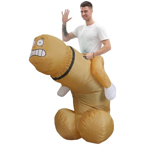 Dinoshenyu Costume gonflable pour adulte - Costume gonflable amusant pour Halloween, vacances, fête, cosplay