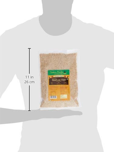 Image of Sattvic Foods Steel Cut Oats (400 g) | Scottish Oatmeal, Gluten-Free & NON-GMO, Wholesome Breakfast Cereal | High in Dietary Fibre & Protein | Make Porridge, Baked Goodies (Pack of 2)