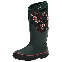BOGS Women's Classic Tall Rain Boot, Painterly Print-Emerald, 4 UK