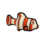 TUFFY - World's Tuffest Soft Dog Toy - Ocean Fish Orange- Squeakers - Multiple Layers. Made Durable, Strong & Tough. Interactive Play (Tug, Toss & Fetch).Machine Washable & Floats