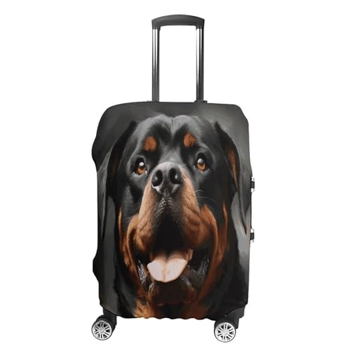 Cool Rottweiler Dog Art Travel Luggage Cover Washable Anti-scratch Suitcase Protector Dustproof Protective Cover Case for Wheeled Luggage Fits 19-32 Inch Luggage