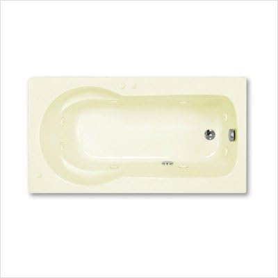 Grenada 32 x 60 x 23" Rectangular Whirlpool Jetted Bathtub Color/Trim / Tile Flange / Front Skirt / Drain: White / Brushed Nickel / No / No / Left