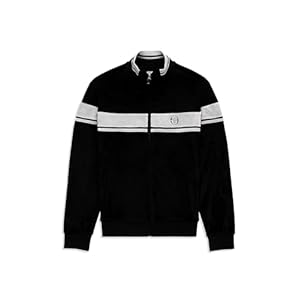 Sergio Tacchini Damarindo Velour Track Jacket- Black Beauty