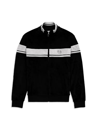 Sergio Tacchini Damarindo Velour Track Jacket- Black Beauty