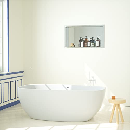 Inserto para nicho de ducha empotrado Suntage, acero inoxidable, sin necesidad de azulejos, para almacenamiento en pared de ducha o baño, 24" x 12", acabado brillante miniatura 2
