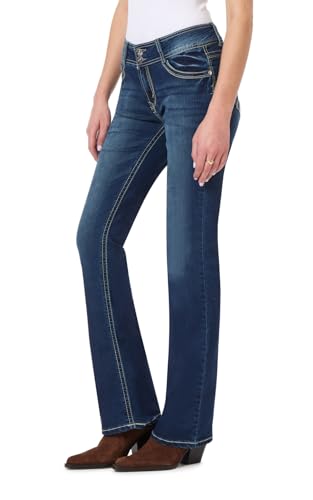 WallFlower Women's InstaStretch Luscious Curvy Bootcut Jeans, Heidi, 7