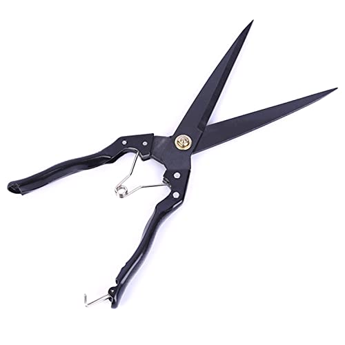 Grass Shear Sheep Shear Alpaca Shear - Coated Wear-Resistant Handle, Manganese Steel Double Blade, Strong Spring Suitable For Cattle And Sheep And Horse Hair Hand-Cut (Black 12.6 Inches) #TOP2